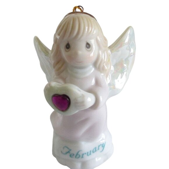Vintage Avon Precious Moments February Angel Ornament Figurine - Picture 1 of 5